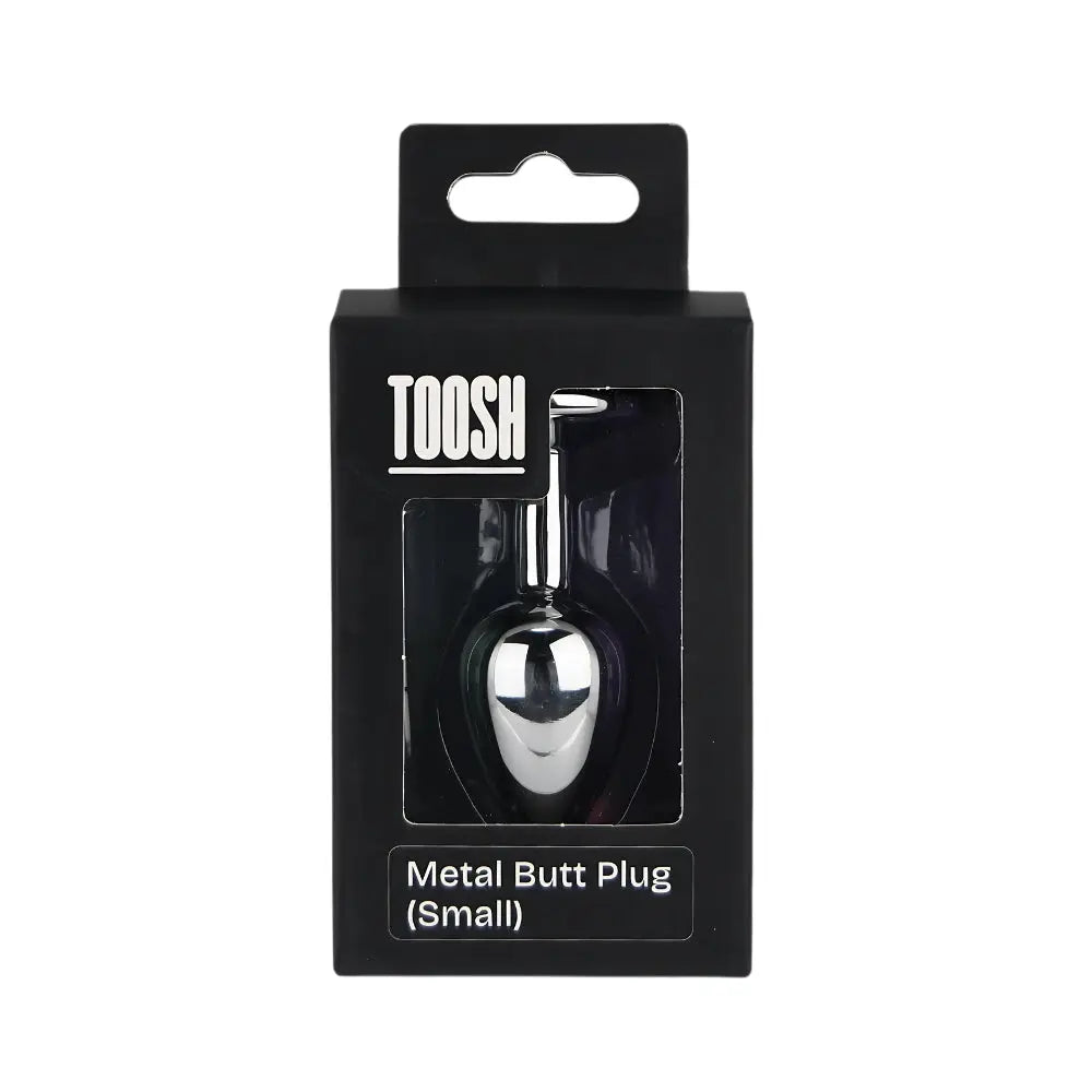 Toosh Silver Metal Butt Plug Small Clear Stone Toosh