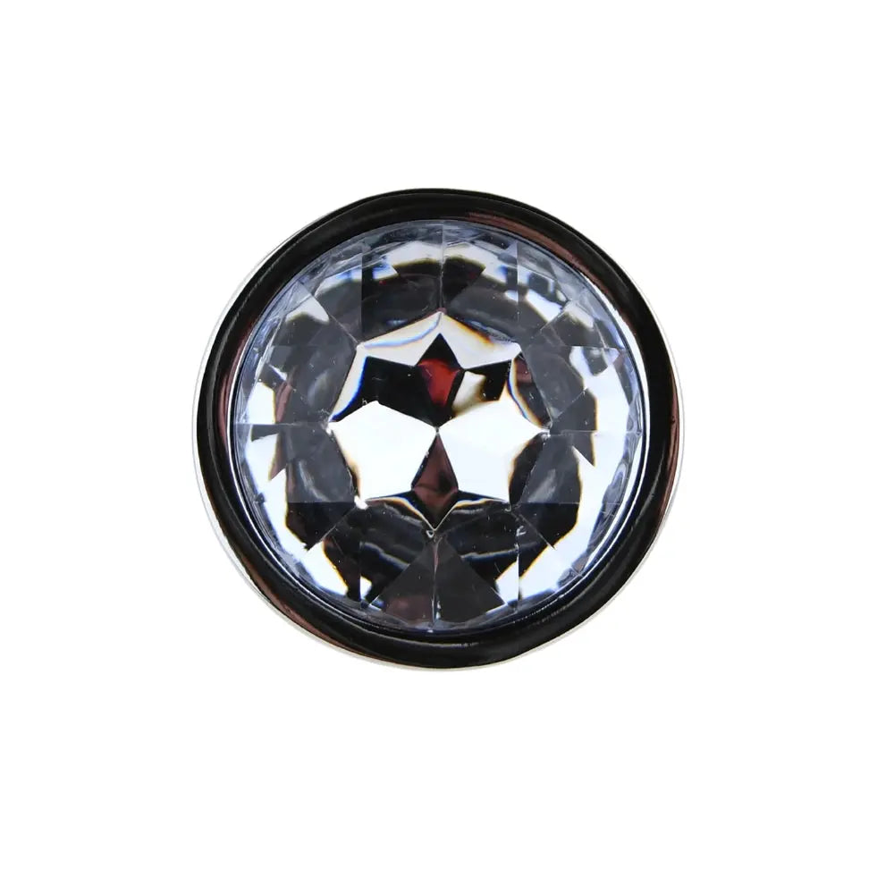 Toosh Silver Metal Butt Plug Small Clear Stone Toosh