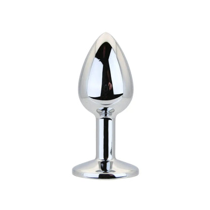 Toosh Silver Metal Butt Plug Small Clear Stone Toosh