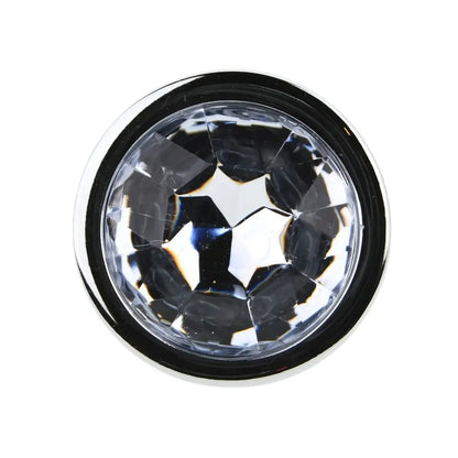 Toosh Silver Metal Butt Plug Large Clear Stone Toosh