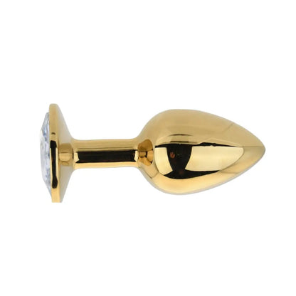 Toosh Gold Metal Butt Plug Small Clear Stone Toosh