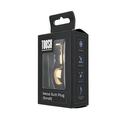 Toosh Gold Metal Butt Plug Small Clear Stone Toosh