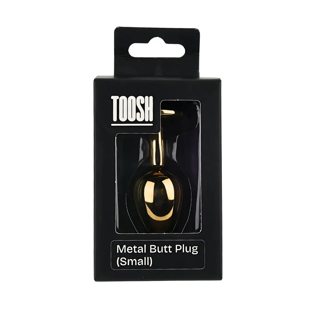 Toosh Gold Metal Butt Plug Small Clear Stone Toosh