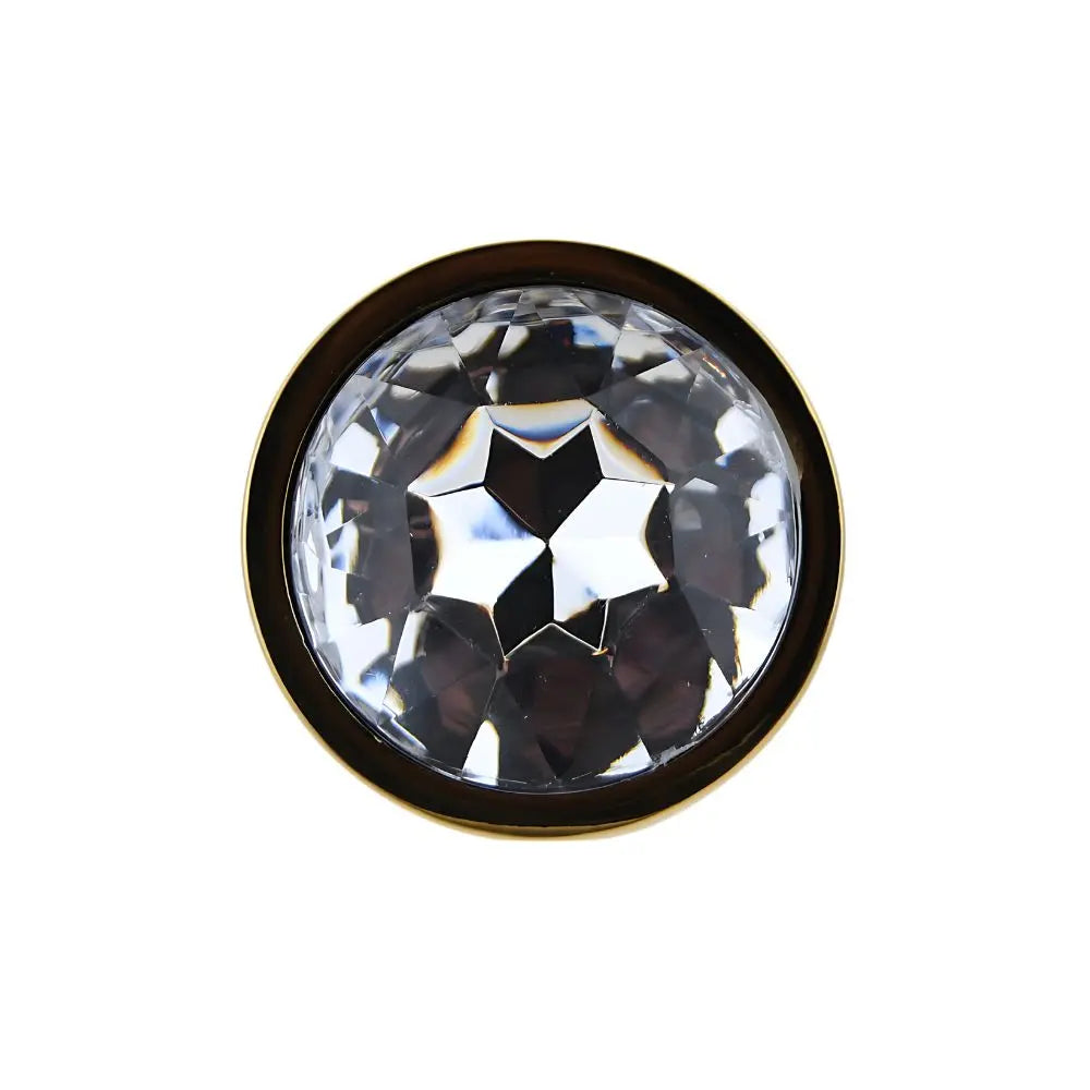 Toosh Gold Metal Butt Plug Small Clear Stone Toosh