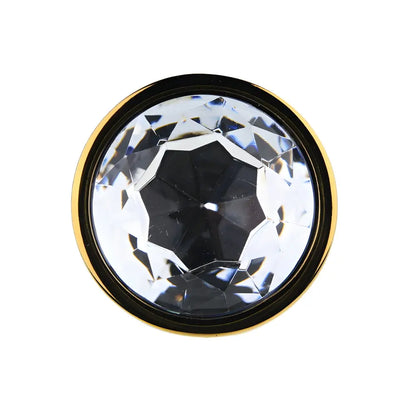 Toosh Gold Metal Butt Plug Large Clear Stone Toosh