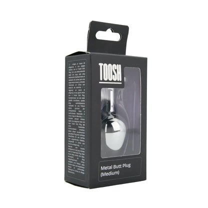 Toosh Silver Metal Butt Plug Medium Red Stone Toosh