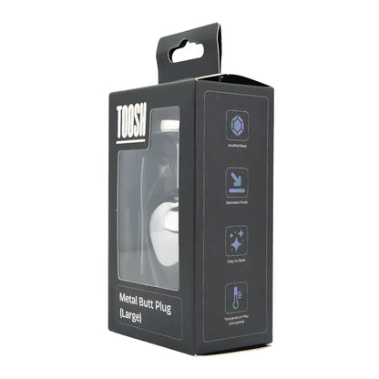 Toosh Silver Metal Butt Plug Large Red Stone Toosh