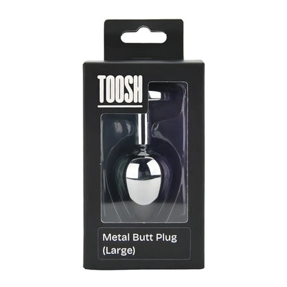 Toosh Silver Metal Butt Plug Large Red Stone Toosh