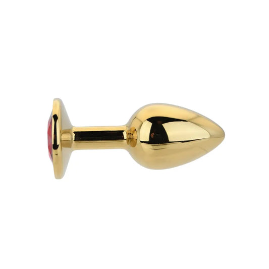 Toosh Gold Metal Butt Plug Small Red Stone Toosh