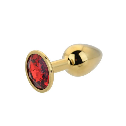 Toosh Gold Metal Butt Plug Small Red Stone Toosh