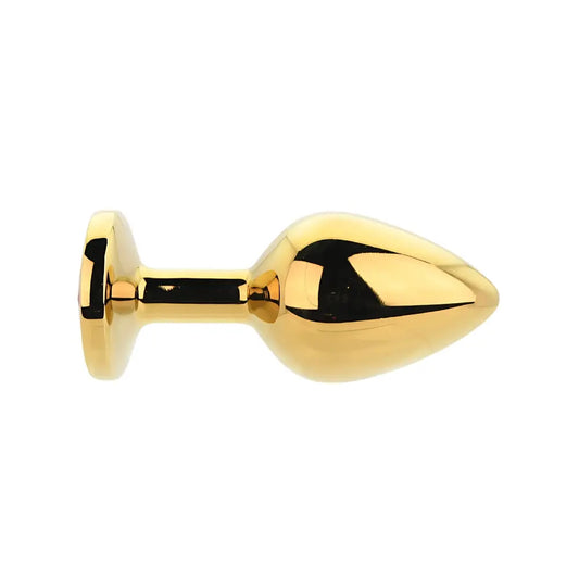 Toosh Gold Metal Butt Plug Medium Red Stone Toosh