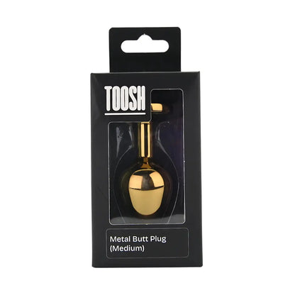 Toosh Gold Metal Butt Plug Medium Red Stone Toosh