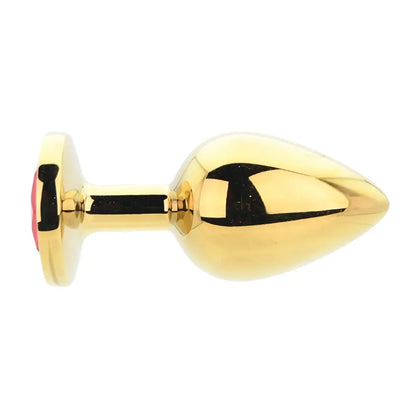 Toosh Gold Metal Butt Plug Large Red Stone Toosh