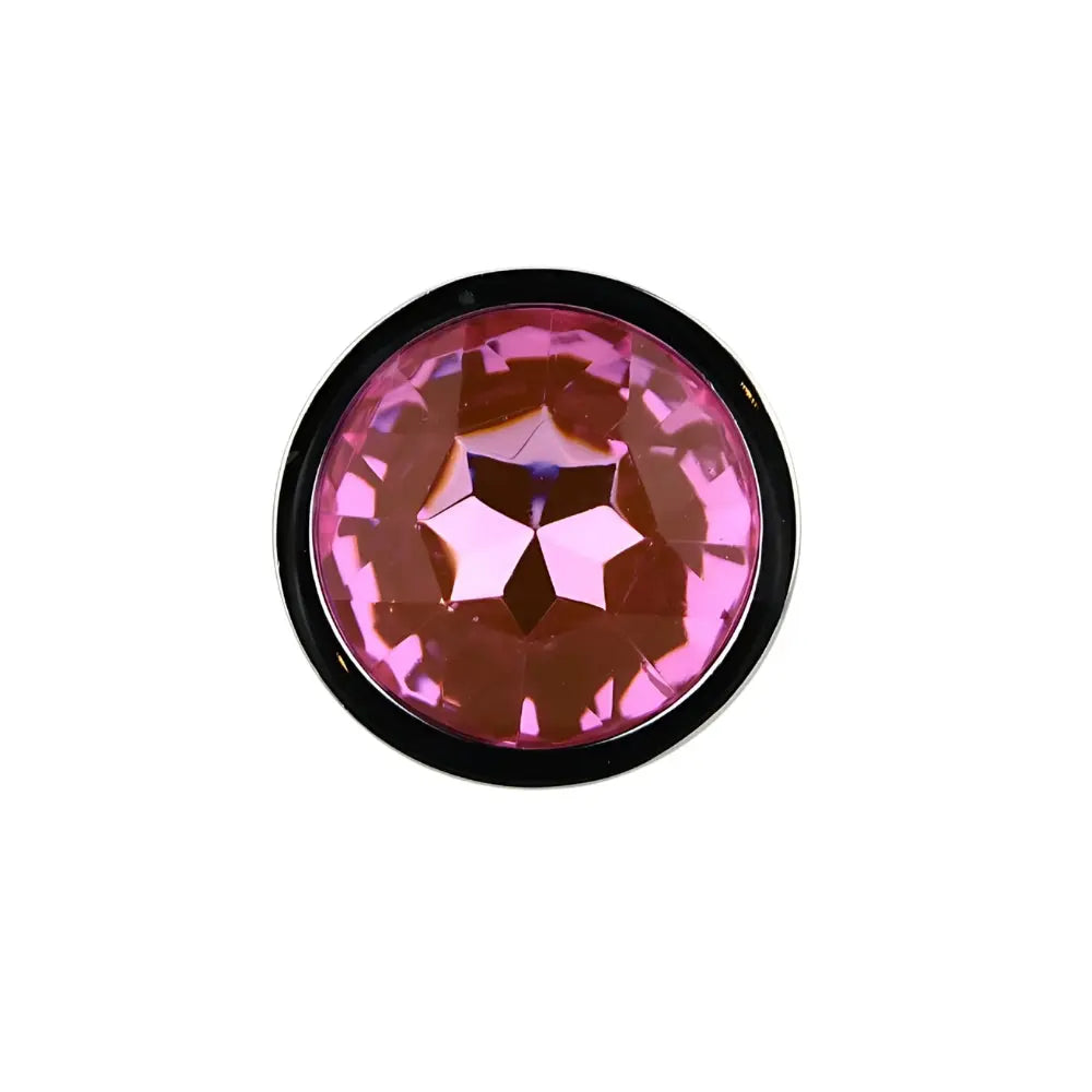 Toosh Silver Metal Butt Plug Small Pink Stone Toosh