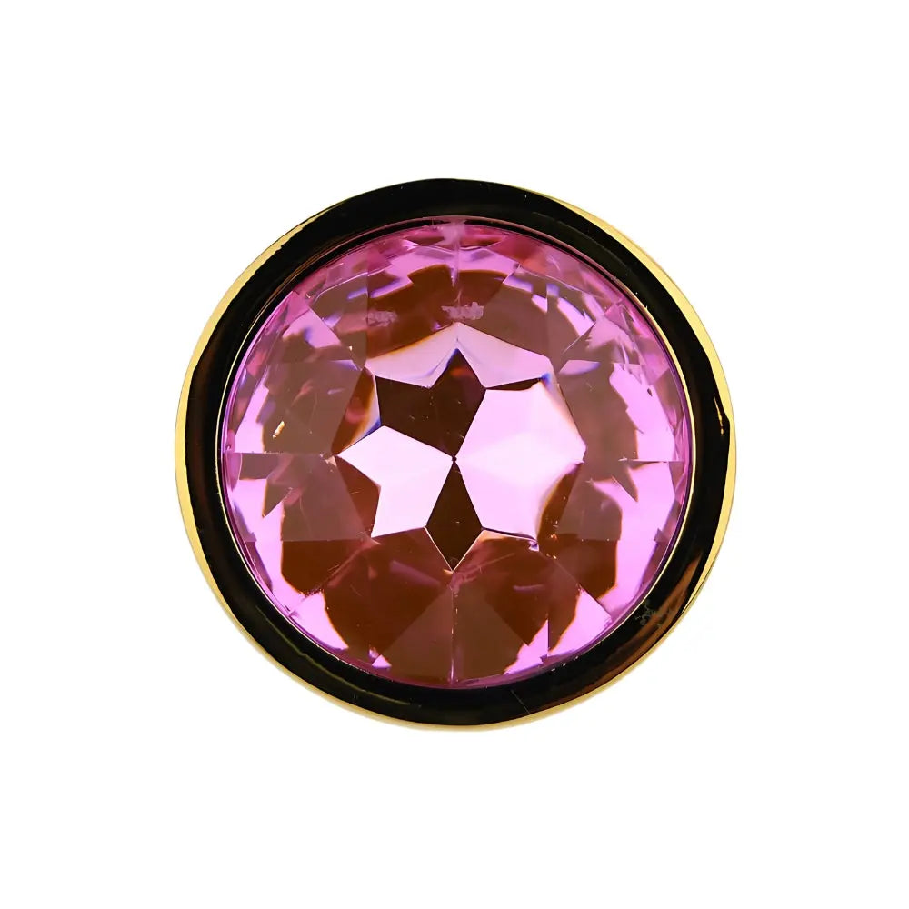 Toosh Gold Metal Butt Plug Small Pink Stone Toosh