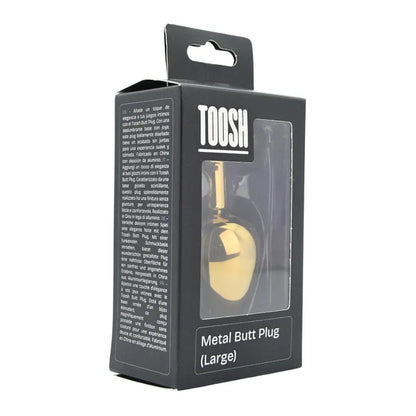 Toosh Gold Metal Butt Plug Large Pink Stone Toosh