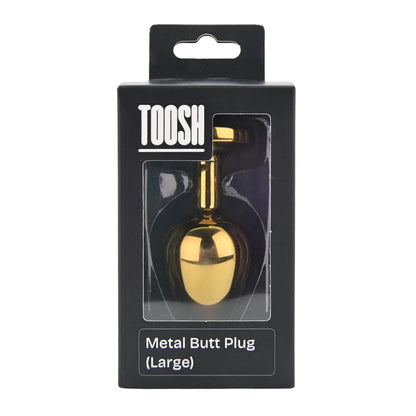 Toosh Gold Metal Butt Plug Large Pink Stone Toosh