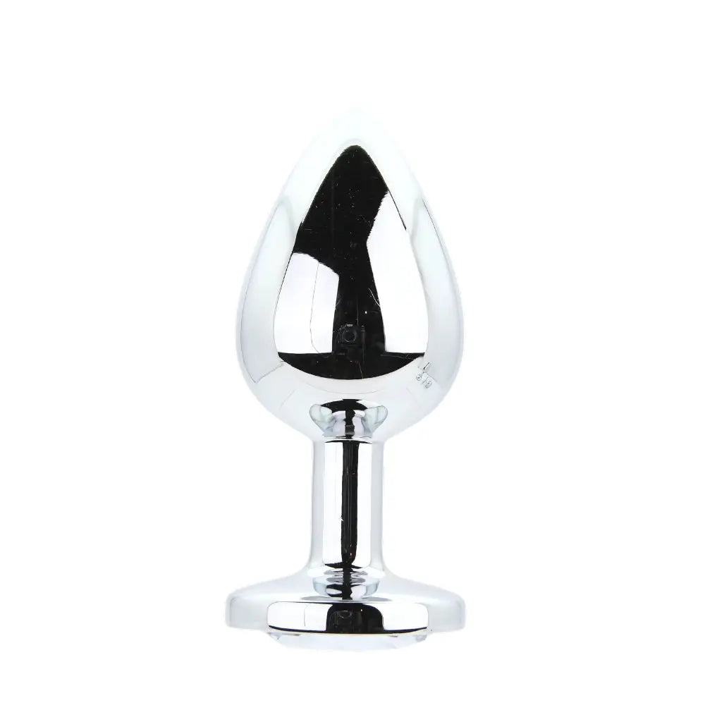 Toosh Metal Butt Plug Silver Set of 3 Clear Stone Toosh