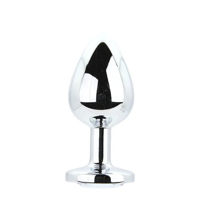 Toosh Metal Butt Plug Silver Set of 3 Clear Stone Toosh