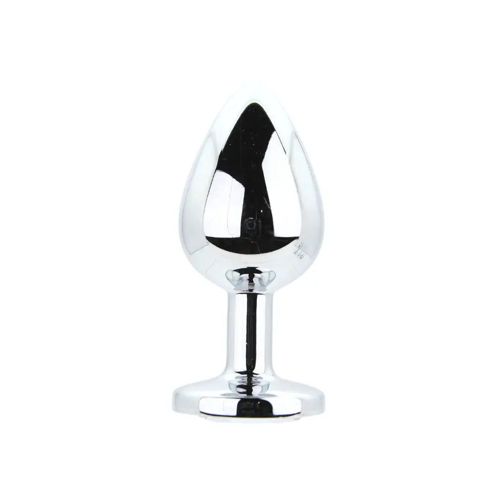 Toosh Metal Butt Plug Silver Set of 3 Clear Stone Toosh