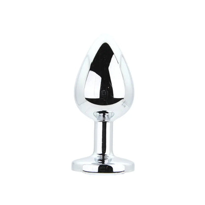 Toosh Metal Butt Plug Silver Set of 3 Clear Stone Toosh