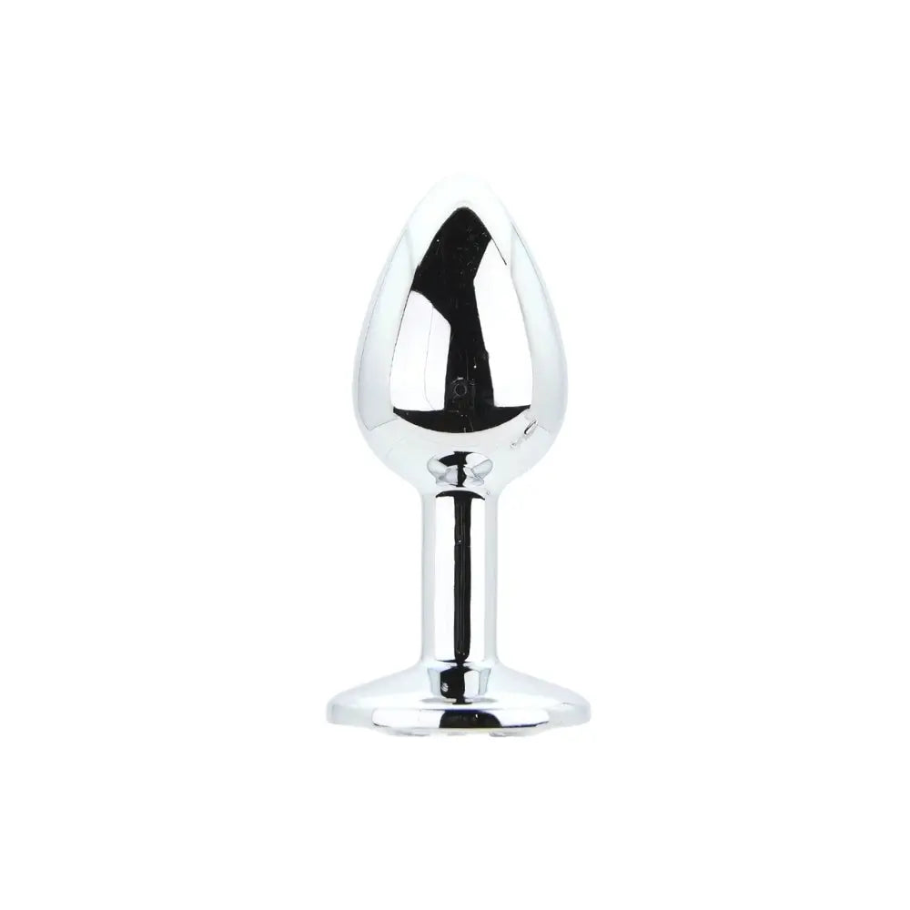 Toosh Metal Butt Plug Silver Set of 3 Clear Stone Toosh