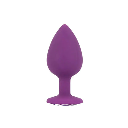 Toosh Silicone Butt Plug Purple Set of 3 Clear Stone Toosh