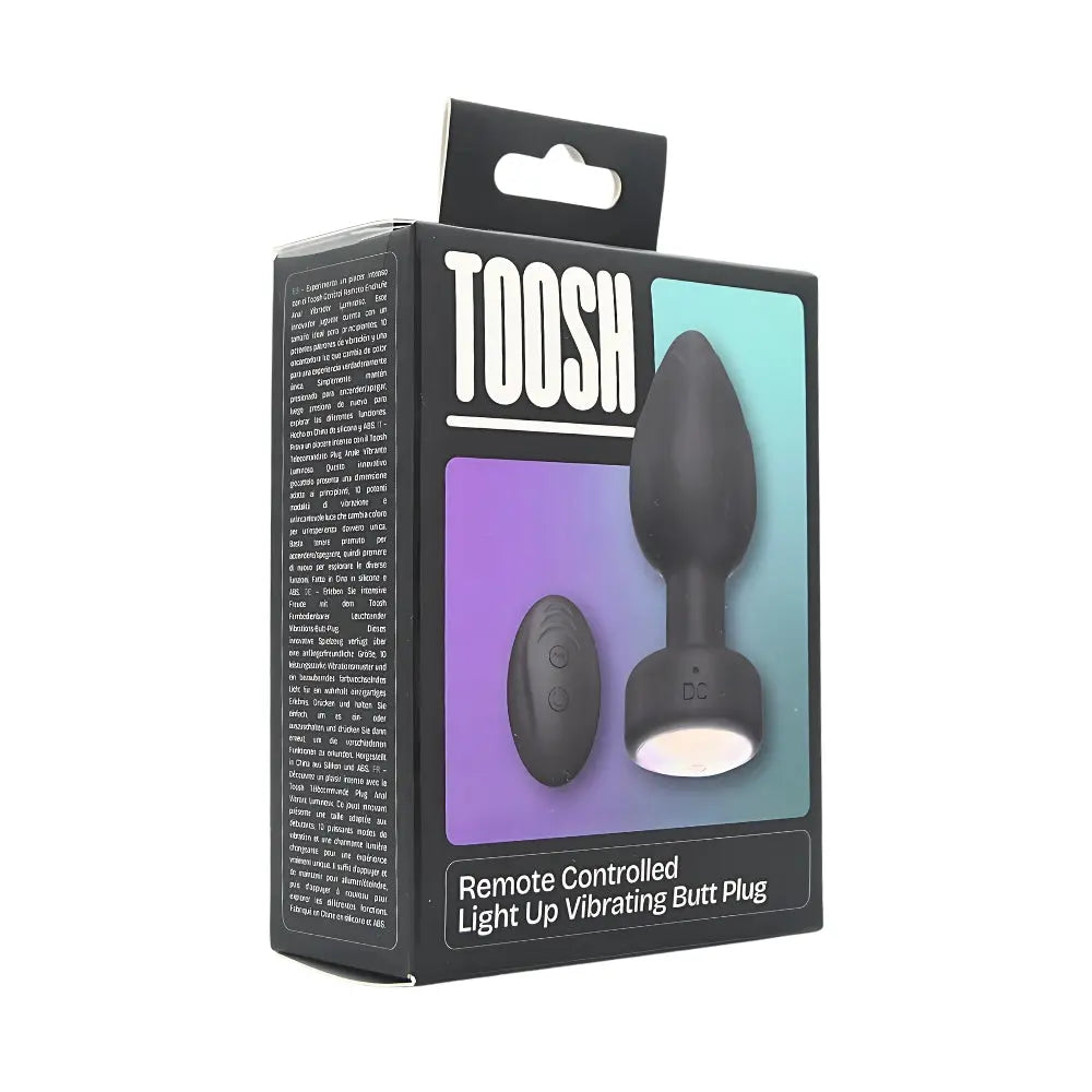 Toosh Remote Controlled Light Up Vibrating Butt Plug Toosh