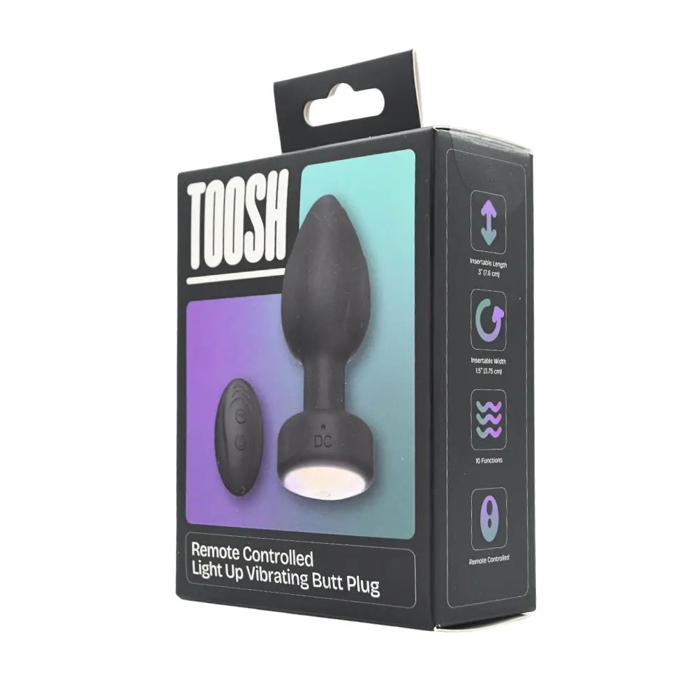Toosh Remote Controlled Light Up Vibrating Butt Plug Toosh