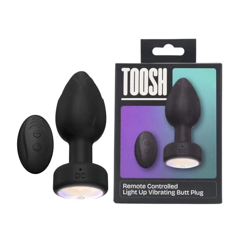 Toosh Remote Controlled Light Up Vibrating Butt Plug Toosh