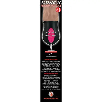Realistic Warming and Thrusting Vibrating Dildo Flesh Nasstoys