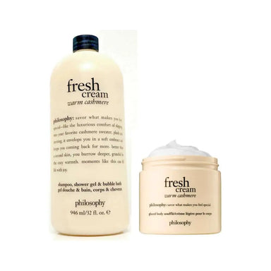 Philosophy Fresh Cream Warm Cashmere Gift Set: Shampoo 946ml and Body Souffle 480ml