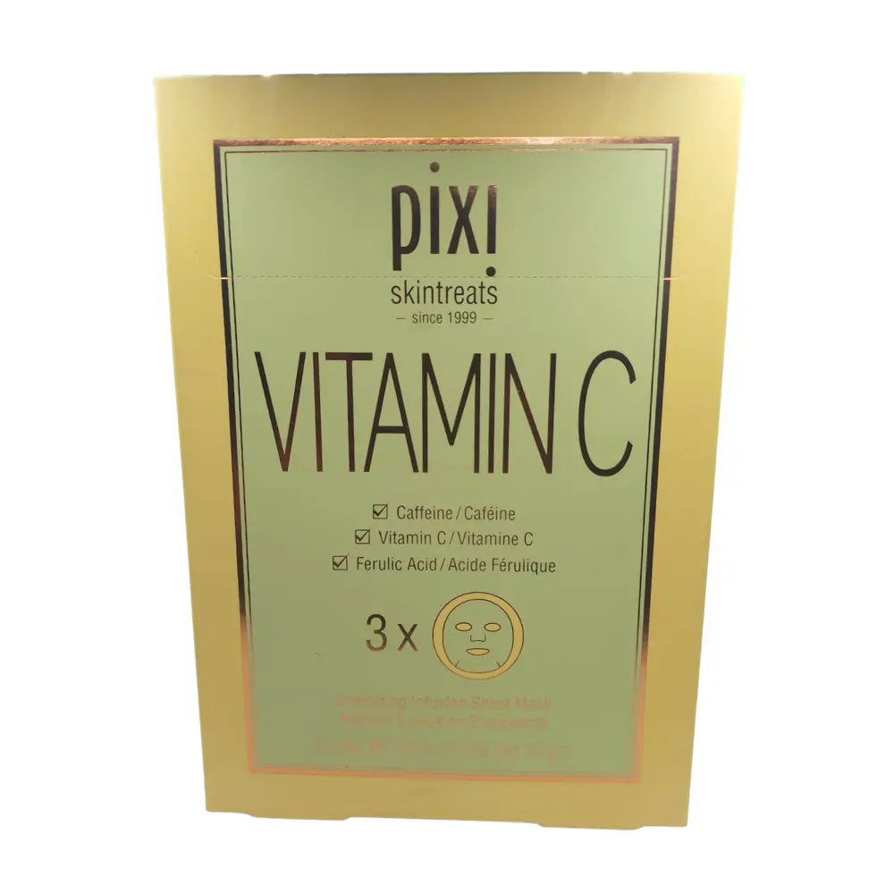 Pixi Vitamin C/Caffeine/Ferulic Acid Sheet Mask Pack of 3 Pixi