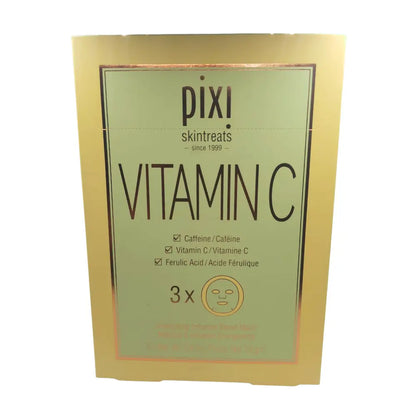 Pixi Vitamin C/Caffeine/Ferulic Acid Sheet Mask Pack of 3 Pixi