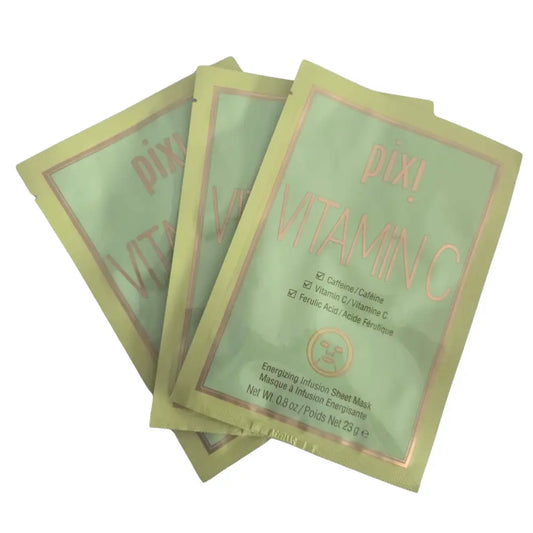 Pixi Vitamin C/Caffeine/Ferulic Acid Sheet Mask Pack of 3 Pixi