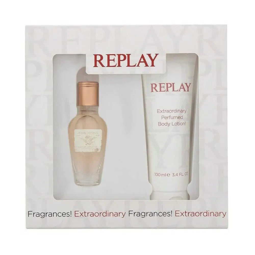 Replay Jeans Original for Her Gift Set EDT Spray 20ml + Body Lotion 100ml Replay