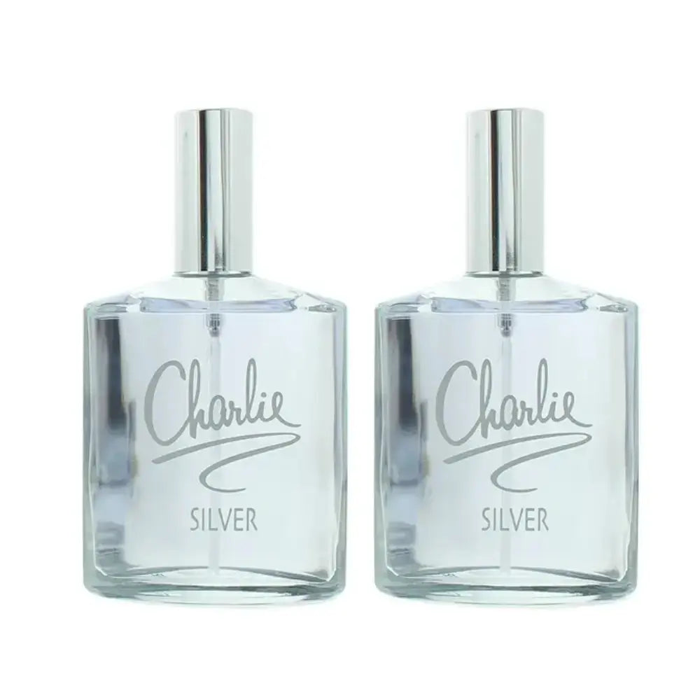 Revlon Charlie Silver Eau de Toilette Spray 100ml x 2 Duo Pack Revlon