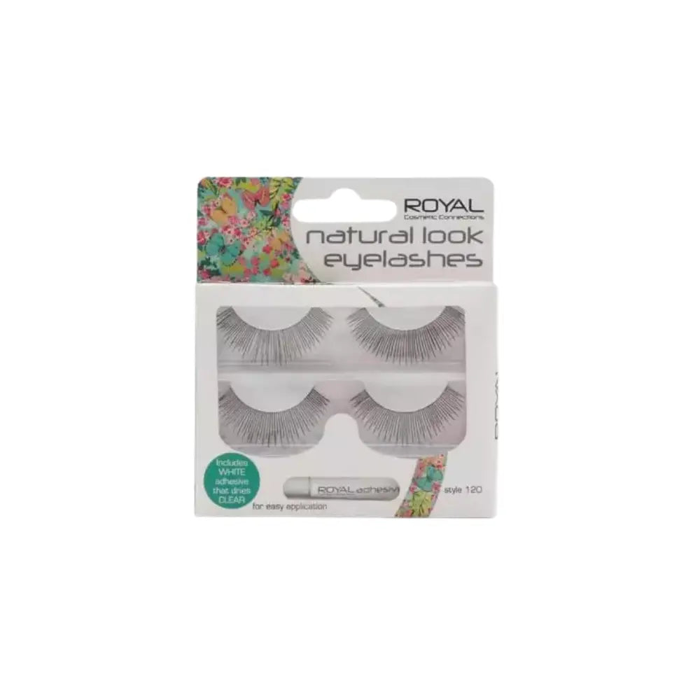 Royal Cosmetics Natural Look Eyelashes with Adhesive - Style 120 Royal Cosmetics