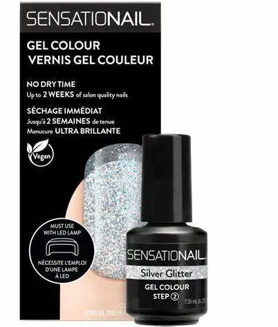 SENSATIONAIL Step 2 Gel Polish 7.39ml - Silver Glitter SENSATIONAIL