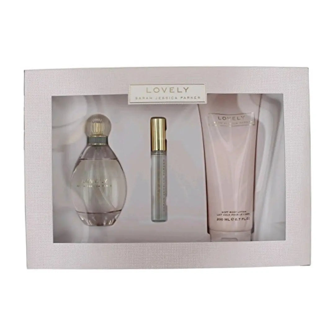 SJP Lovely Gift Set EDP Spray 100ml Body Lotion 200ml & Rollerball 10ml