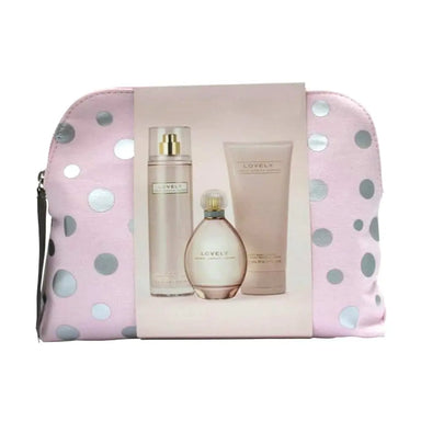 SJP Lovely Gift Set EDP Spray 100ml, B/L 200ml, B/Mist 250ml & Bag