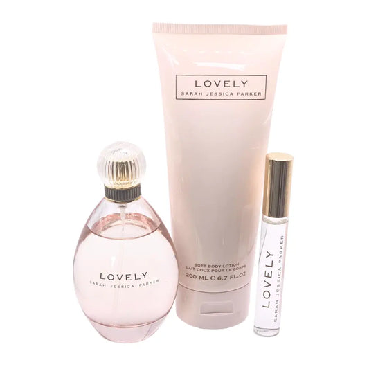 SJP Lovely Gift Set EDP Spray 100ml, Body Lotion 200ml & Rollerball 10ml Sarah Jessica Parker