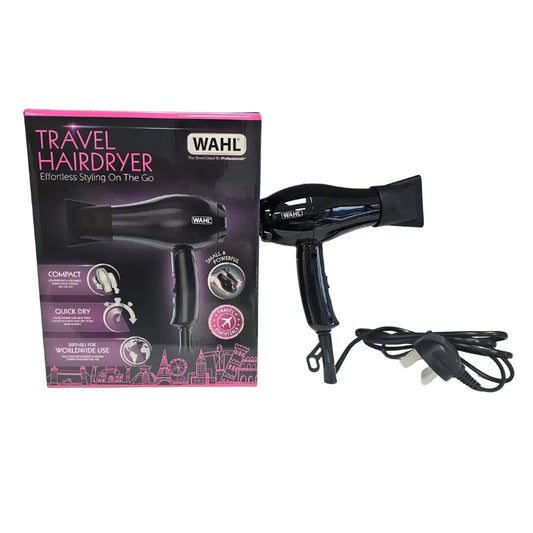 Wahl Compact Travel Hair Dryer 1000W Black Wahl