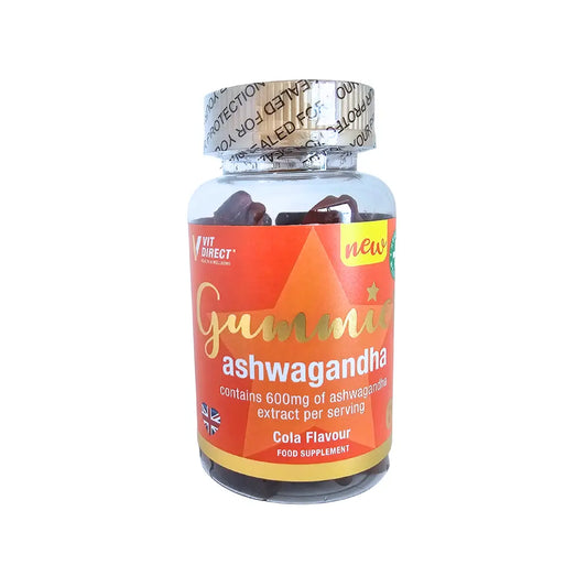 Vit Direct Vitamin Gummies Ashwagandha - 60 Chewable Gummies - Cola Flavour Supplements Direct
