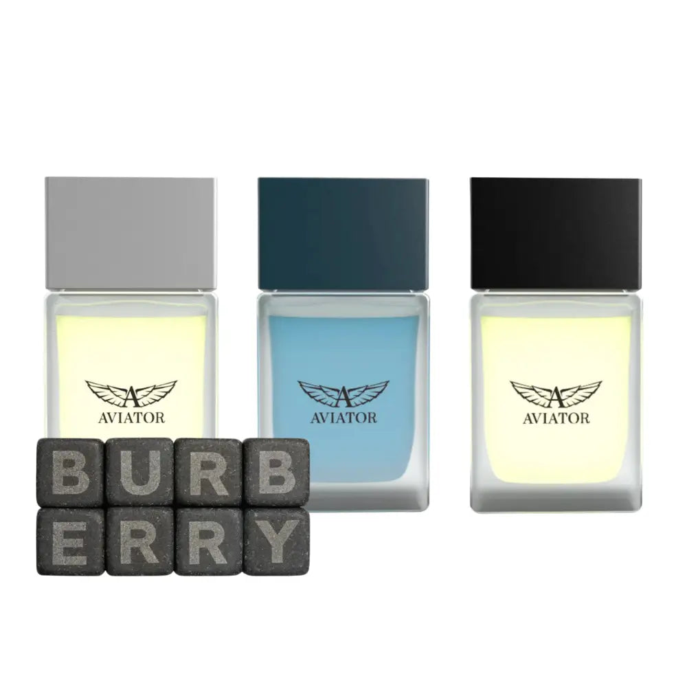 Aviator Fragrances Discovery Bundle 3 x EDP Spray 50ml + FREE Whisky Stones Aviator