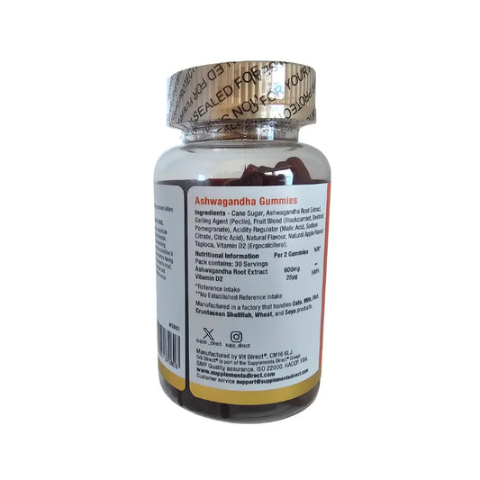 Vit Direct Vitamin Gummies Ashwagandha - 60 Chewable Gummies - Cola Flavour Supplements Direct