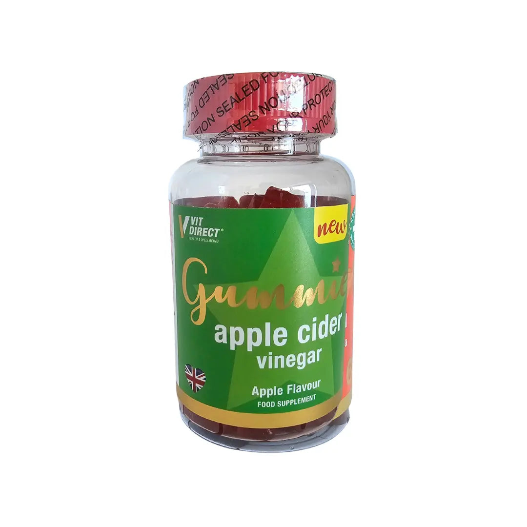 Vit Direct Vitamin Gummies Apple Cider Vinegar - 60 Chewable Gummies - Apple Flavour Supplements Direct
