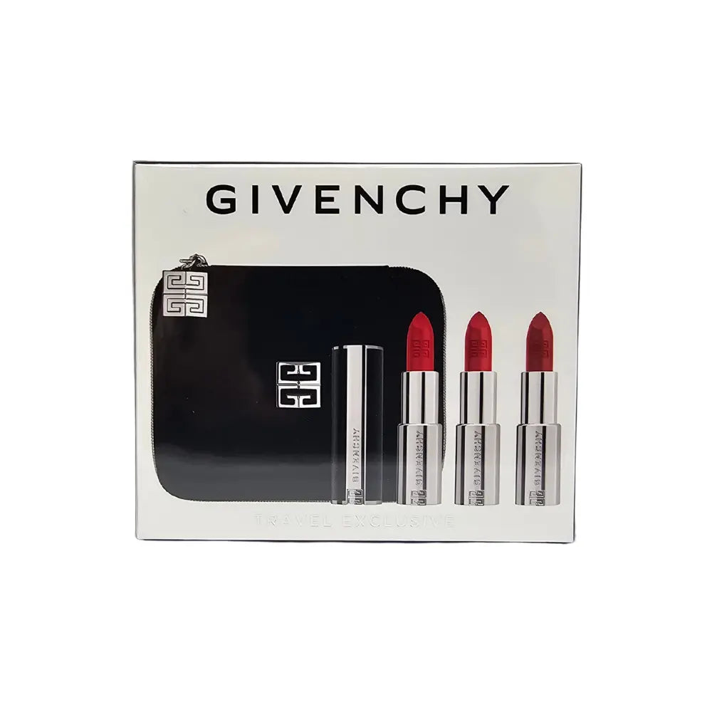 Givenchy Trio Le Rouge Interdit Intense Silk + Pouch
