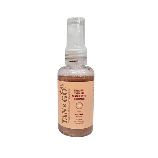 Tan & Go Professional Salon Quality Formulation Gradual Tanning Water with Shimmer 60ml