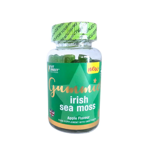 Vit Direct Vitamin Gummies Irish Sea Moss - 60 Chewable Gummies - Apple Flavour Supplements Direct